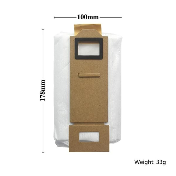 6 stk Støvposer Kompatible med Xiaomi Roborock S7 Auto-Empty Dock / Automatisk Tømmestation