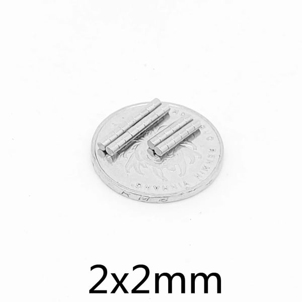 50 st 2 x 2 mm Neodymmagneter / N35 magnet Magneter