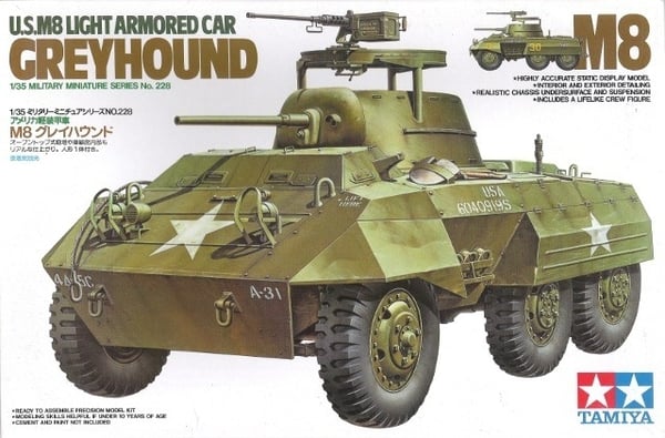 Tamiya Muovimallisarja US M8 Armored Car Greyhound Mittakaava 1:35