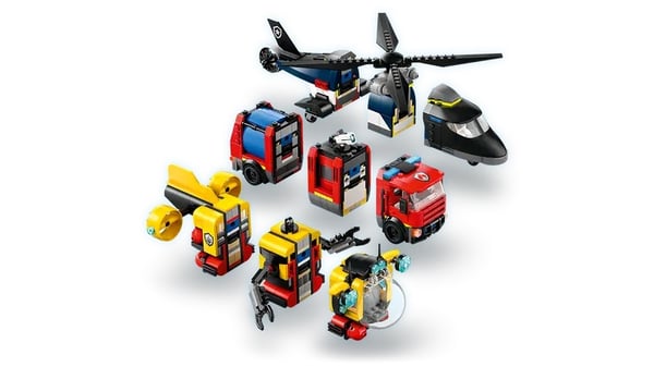 Lego City 60462 Helikopteri, paloauto ja sukellusvene
