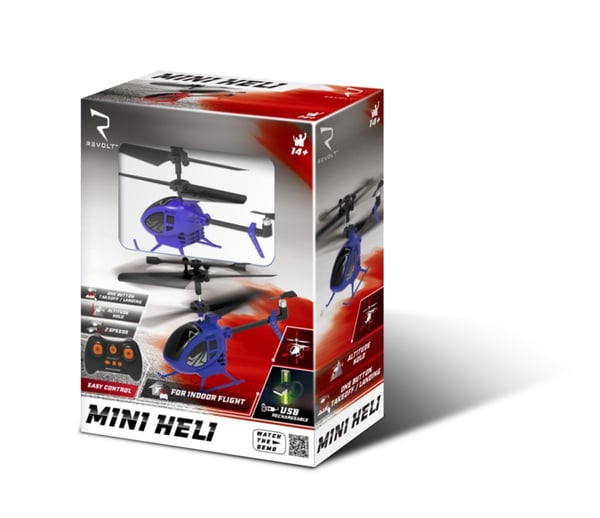 Revolt R/C S100 Mini Helikopteri, sininen