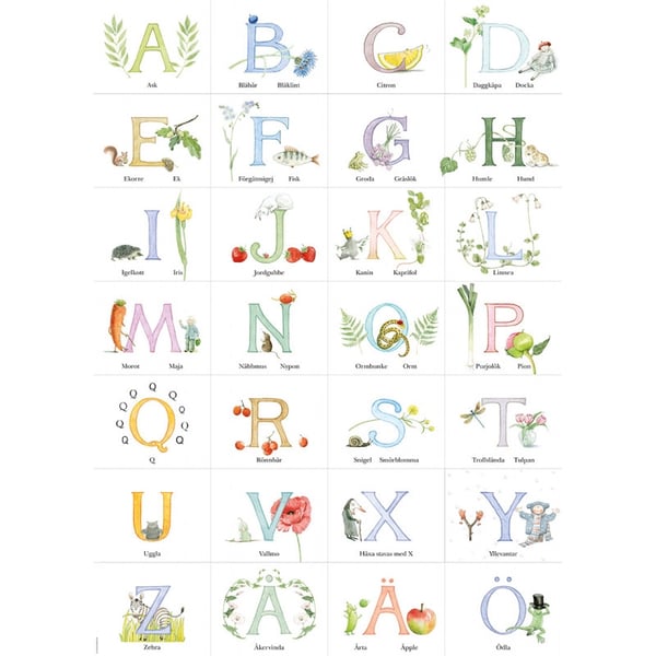 Majas ABC plakat - Hjelmforlag