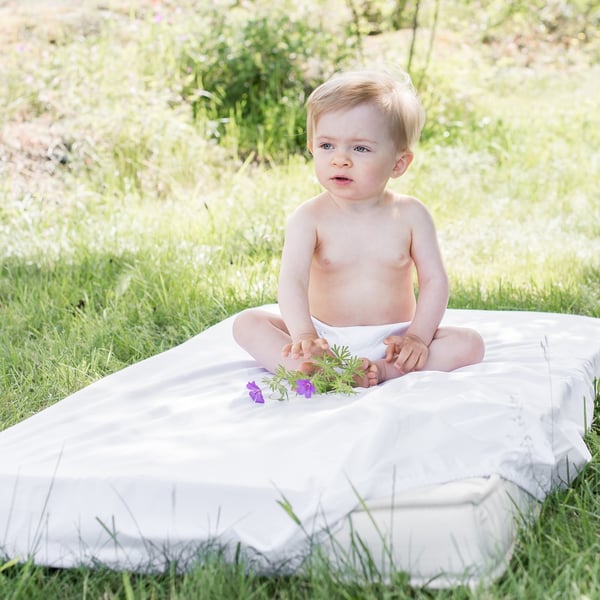 Pull-on-Sheet Tremmeseng GOTS-certificeret, Hvid - Babynord
