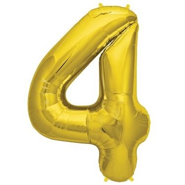 Gaggs Folieballon nr. 4 86 cm, Guld