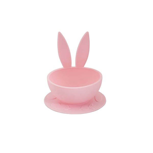 Tallerken i Silikone Kanin, Pink - Fresh Kid