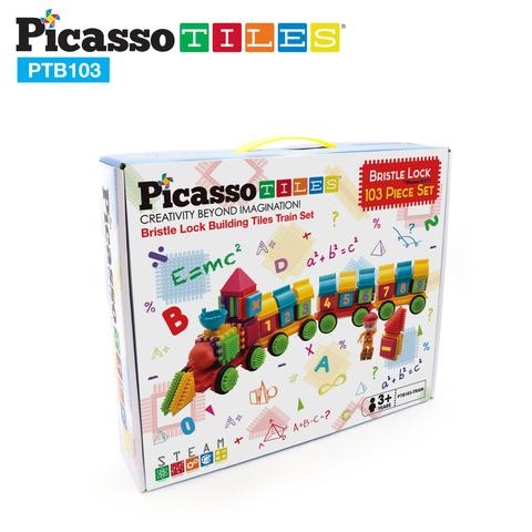 Picasso-Tiles -harjaset 103 kappaletta, juna