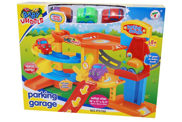 Babygarage med køretøjer - Alrico
