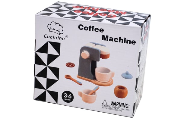 Kaffemaskine i træ med tilbehør - Alrico