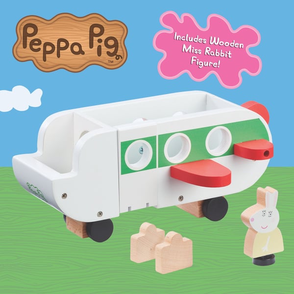 Greta Pig-flyvemaskine og træfigur