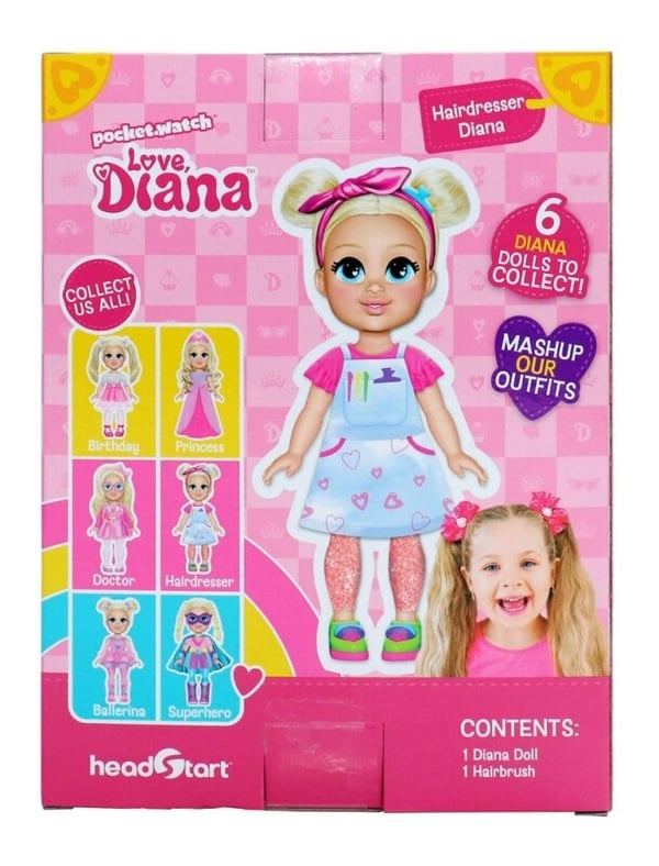 Love Diana Frisør Diana, 15 cm