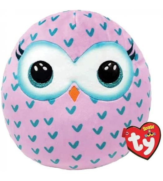 TY Tøjdyr Squishy Winks Owl, 25 cm
