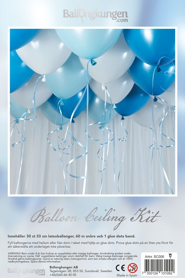 Ilmapallosarja Kattokoristelu Baby Blue - Ilmapallokuningas