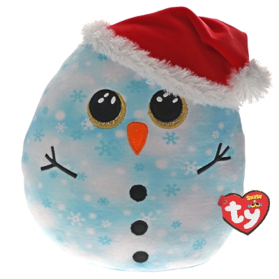 TY Christmas Squishy Beanies Fleck, Snowman 35cm