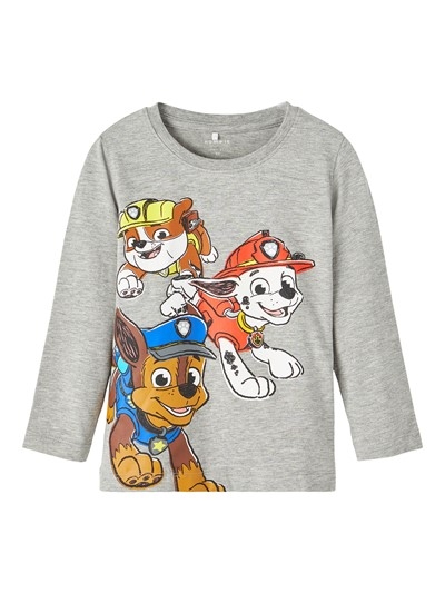 Name it langærmet top, Paw Patrol, Grå, str. 92