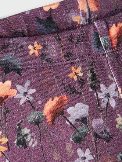 Name it Leggings, lilla blomster, størrelse 86