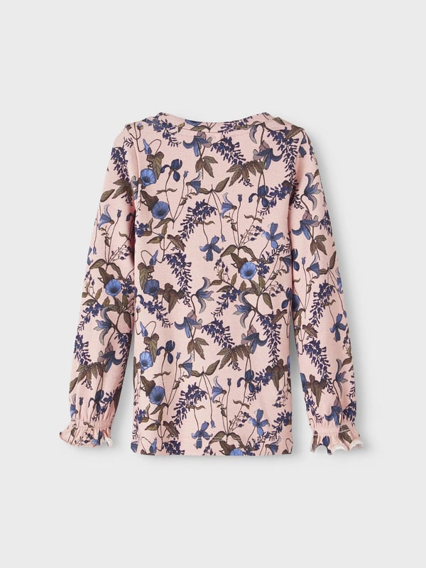 Name it Sweater Pink med blomster str. 86