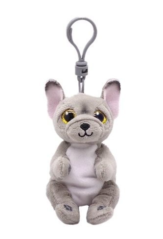 TY Beanie Bellies Clip Wilfred Dog Grey