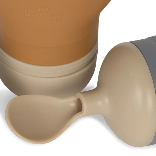 Smoothie Silicon Bag 2-pak, Sølv/Karamel - Konges Sløjd