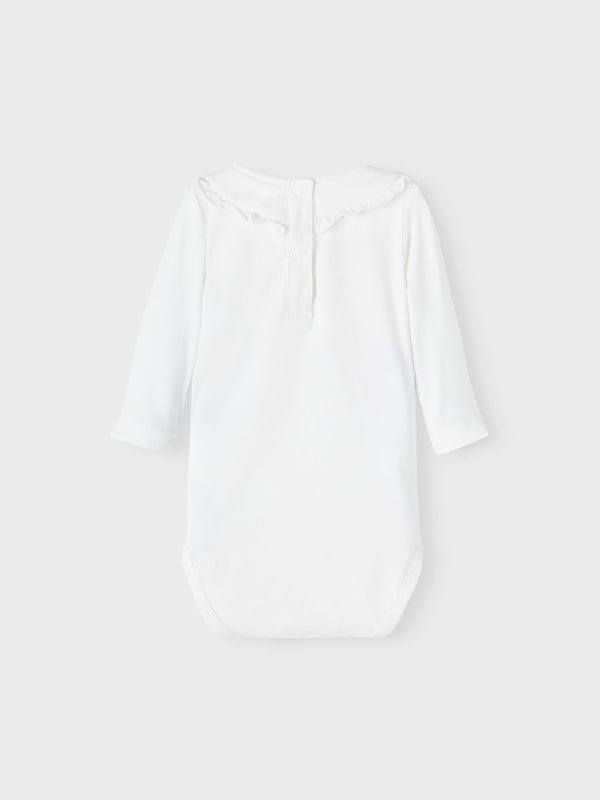 Name it Babybody med blonder, hvid, str. 68
