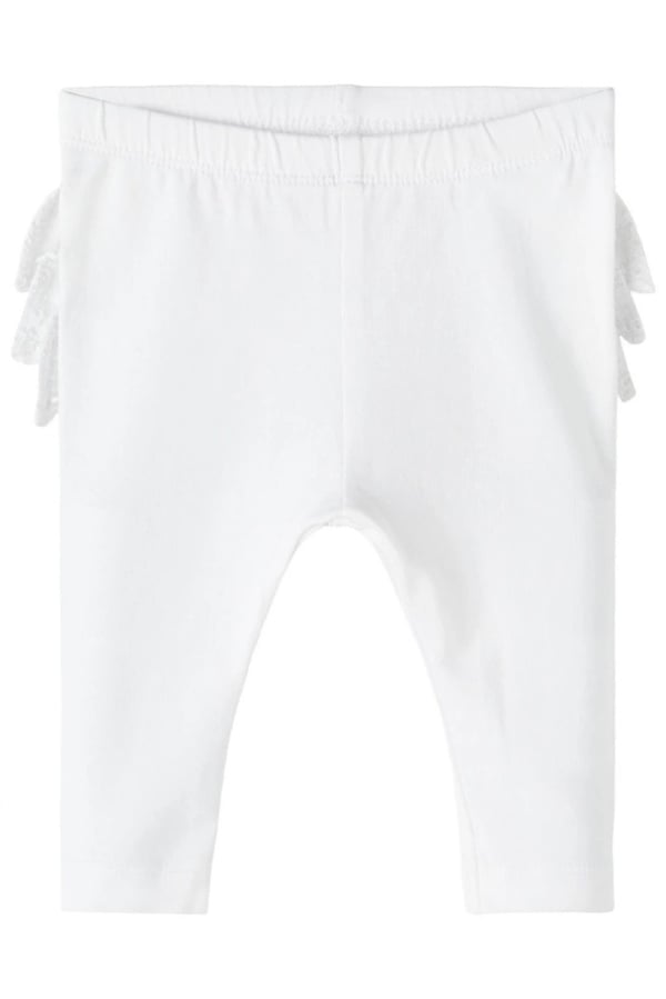 Name it Baby Leggings med blonder, hvid, str. 74