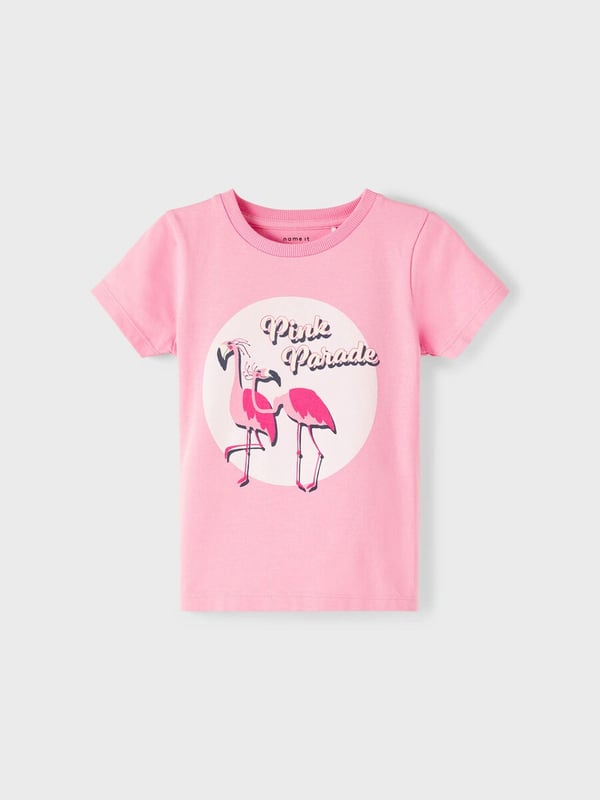 Name it Mini Rosa Flamingo T-paita, Koko 104