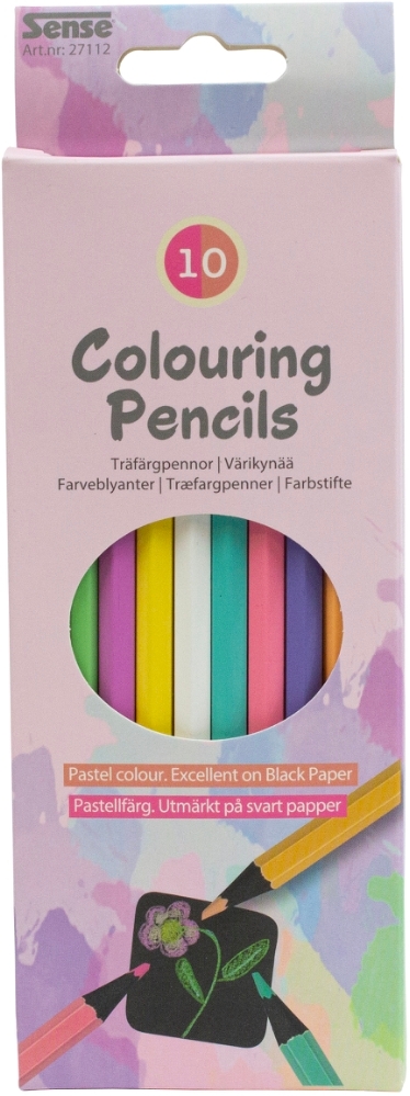 Sense Puuvärikynät Pastelli 10 kpl