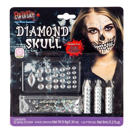 Make Up Kit Diamond Skull