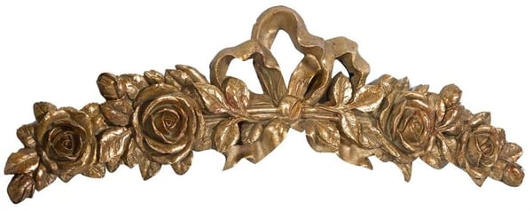 Dekorativ frise antikk gullfinish med blomster