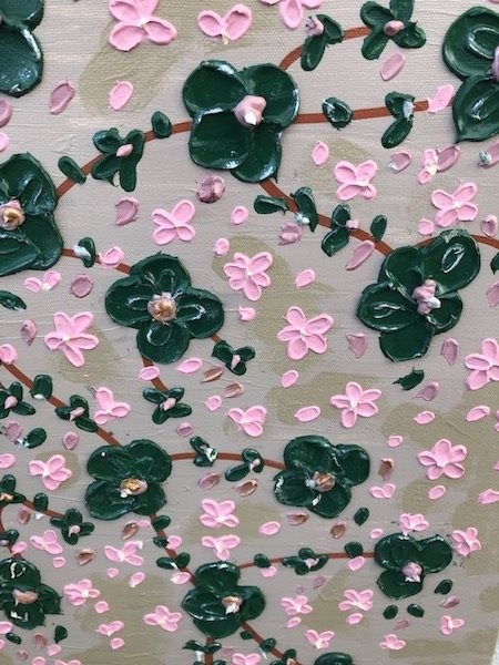 Målning handmålad Blomsterflor