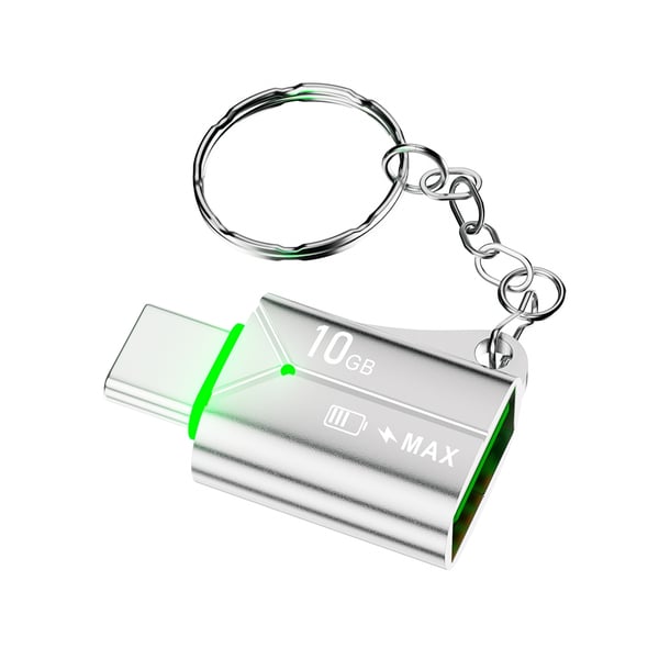 NÖRDIC USB-A OTG hunn- til USB C-hannadapter USB 3.2 Gen 2 10 Gbps, sølv