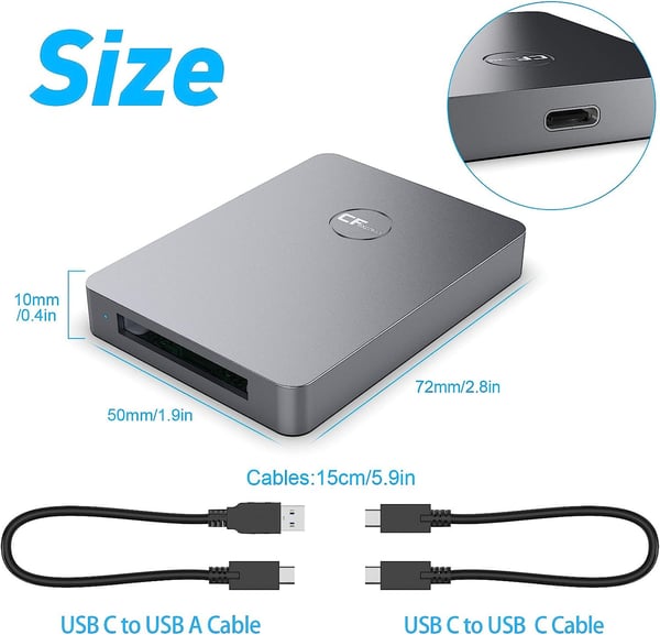 NÖRDIC USB-A&USB-C 3.2 10Gbps kortinlukija CFexpress A