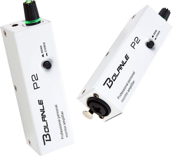Bærbar In Ear Monitor Forstærker, Hodetelefonforsterker med XLR og TRS Inngang 3.5mm Utgang