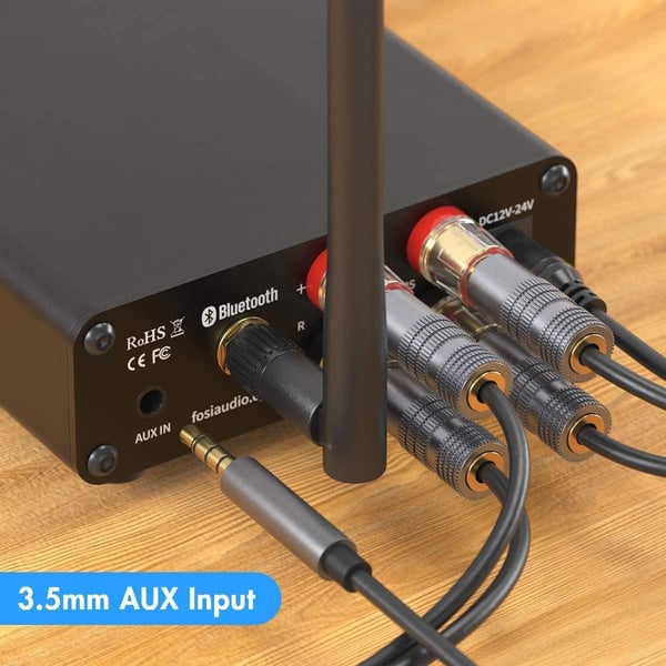 Fosi Audio BT10A Bluetooth 5.0 Stereo Audio Amplifier Receiver 2 Channel Class D Hi-Fi integrert forsterker for passive hjemmehøyttalere 50W x 2 TPA31