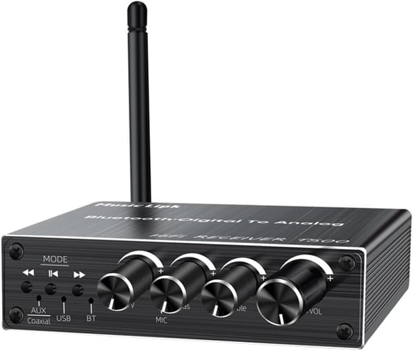 NÖRDIC Bluetooth 5.3 Audio Mottaker DAC Konverter USB Minne 3.5MM AUX RCA Coaxial