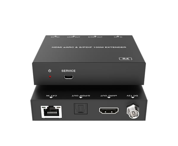 NÖRDIC HDMI eARC SPDIF lydforlenger over CAT6-kabel 100 m