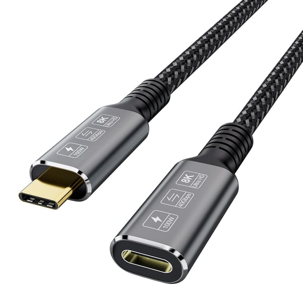 NÖRDIC USB 4 forlænger kabel 2m 40Gbps 100W 8K60Hz