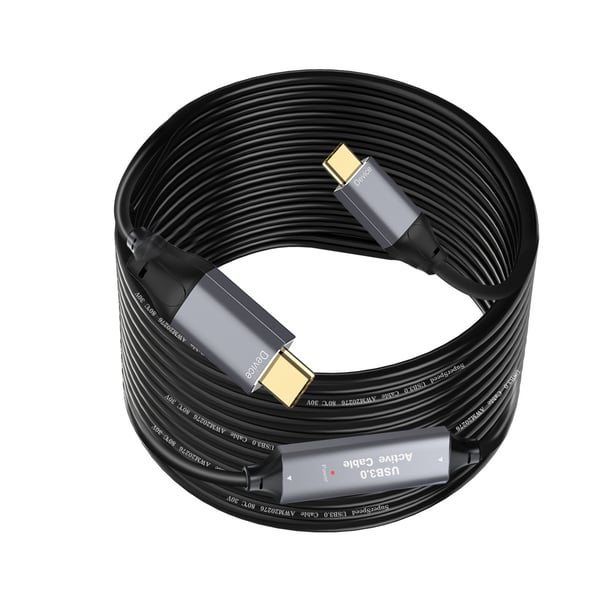 NÖRDIC 5m Aktiv USB 3.0 C til C-kabel, 5Gbps Super Speed USB-kabel