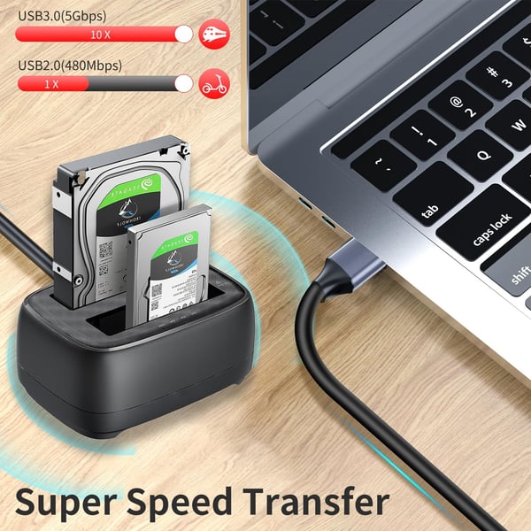 NÖRDIC USB 3.0 Aktiv Skriverkabel - 10m USB A til USB B 3.0 Kompatibel med skriver, konferansekamera, dokkingstasjon, harddisk og mer