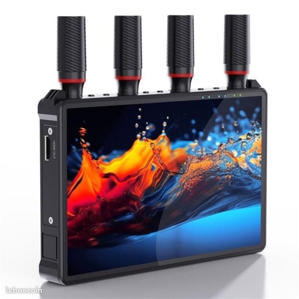 NÖRDIC Trådløs Bærbar 7" skjerm, video sender og mottaker, 2.4G/5.0G, 4k HDMI INPUT / 1080p OUTPUT, 400m