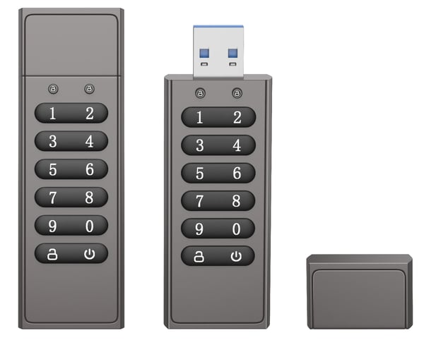 NÖRDIC Sikkert kryptert USB-minne med passordbeskyttelse og lås, AES-256-bit, USB 3.0 for personlig beskyttelse, 32 GB NÖRDIC Sikkert kryptert USB-minne med passordbeskyttelse og lås, AES-256-bit, USB 3.0 for personlig beskyttelse, 32 GB
