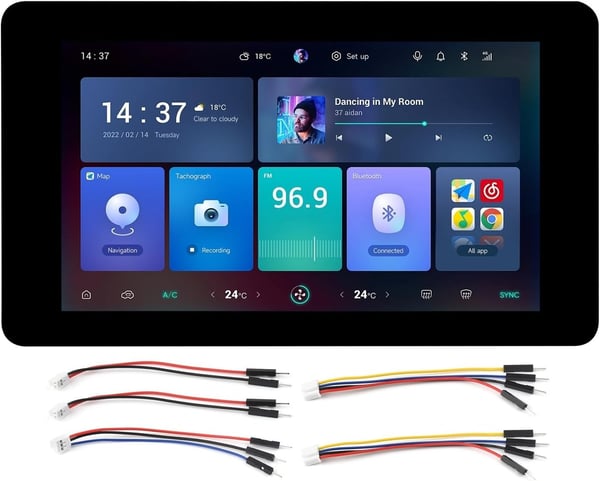 Waveshare 7 tuuman ESP32-S3 kapasitiivinen kosketusnäyttökehityskortti 800 x 480 65k RGB 7 tuuman LCD-näyttö, 5-pisteen kosketus, tukee WiFiä ja Bluetoothia