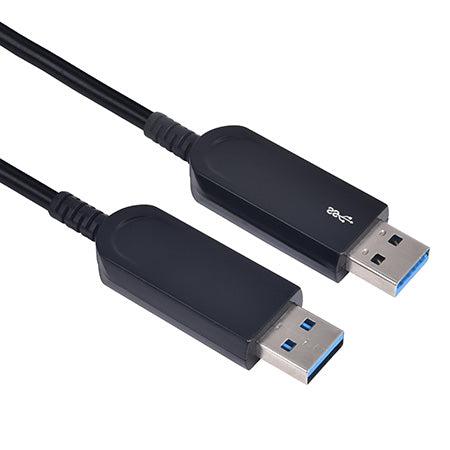 NÖRDIC 10 m aktiivinen 10Gbps AOC-kuitukaapeli USB 3.2 A–USB3.2 A