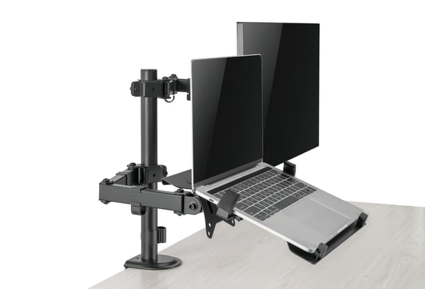 NÖRDIC Skjermarm og bærbar PC-holder for 17–32" skjerm, 9 kg, bærbar 10–15,6" feste