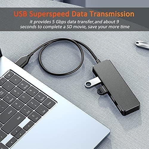 NÖRDIC USB 3.1 Hub 5Gbps 4PORT 35cm kabel sort