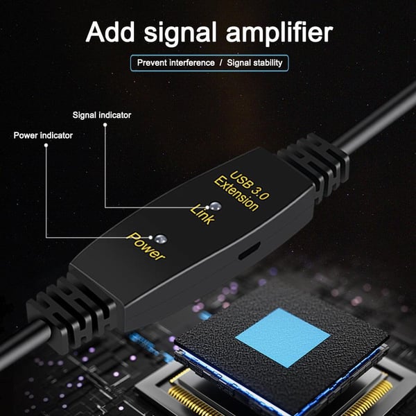 NÖRDIC Active 15M USB3.1 Forlengelseskabel 5GBPSEXtension USB En mann til kvinne for Xbox, PS5, Oculus, Skriver, Skanner, PlayStation, VR