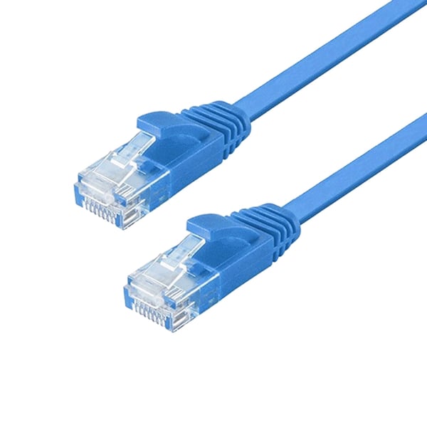 NÖRDIC Cat6 U / UTP litteä verkkokaapeli 5m 250MHz kaistanleveys ja 10Gbps siirtonopeus sininen