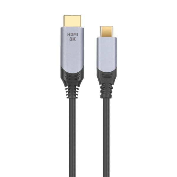 NÖRDIC 50 cm kaapeli USB-C - HDMI 2.1 8K30Hz 4K120Hz 48Gbps HDR Yhteensopiva Thunderbolt 3:n ja 4:n kanssa
