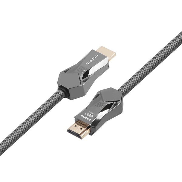 NORDIC-SERTIFISERT KABLER 3m Ultra High Speed ​​​​HDMI 2.1 8K 60Hz 4K 120Hz 48Gbps Dynamic HDR eARC VRR Nylonflettet kabel gullbelagt