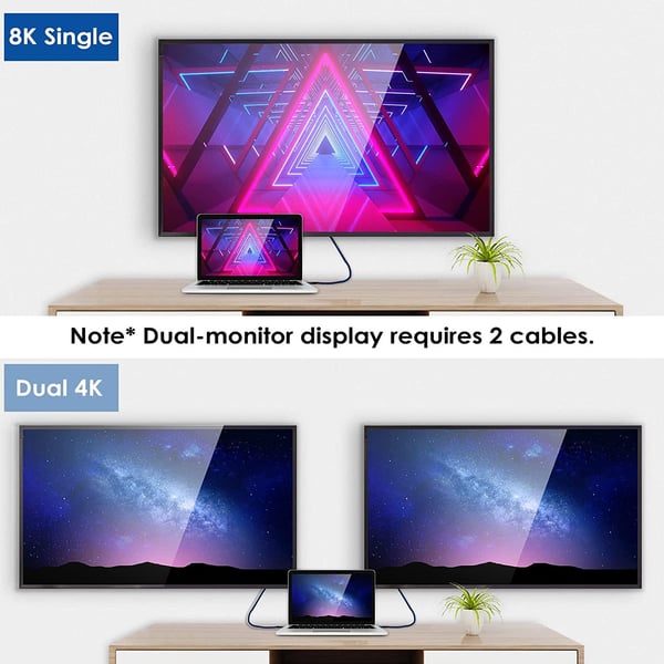 NÖRDIC 1m Thunderbolt 4 USB-C kabel 40Gbps 100W lading 8K video kompatibel med USB 4 og Thunderbolt 3