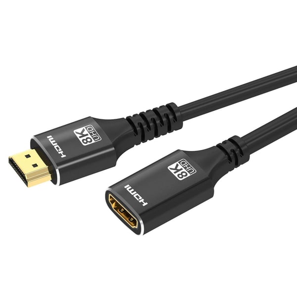 NÖRDIC HDMI skjøtekabel 1,5m 8K60Hz 4K144 HDMI 2,1 48Gbps Ultra High Speed HDMI